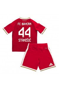 Bayern Munich Josip Stanisic #44 Jalkapallovaatteet Lasten Kotipeliasu 2026-27 Lyhythihainen (+ Lyhyet housut)